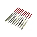 Set of diamond-coated files 180*5 mm (10 pcs.)