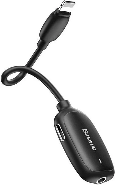 Перехідник Baseus 3-in-1 iPhone Dual Lightning & 3.5mm Female Adapter L51 \ Black
