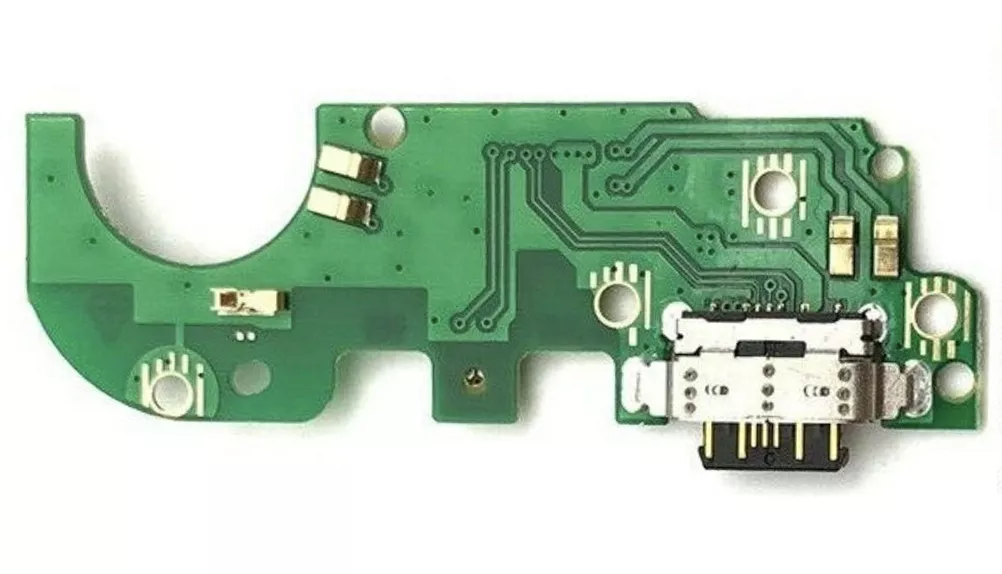 Charging connector for Nokia 8.1 on a board with microphone and components