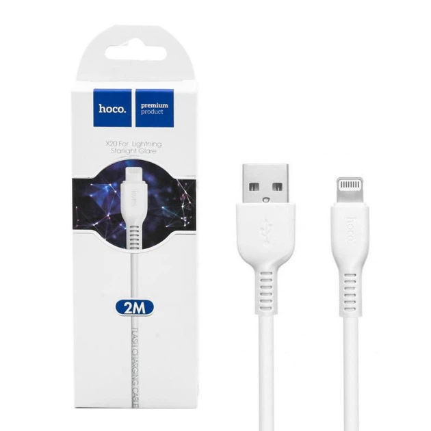 USB кабель Hoco X20 Flash iPhone (2000mm) білий