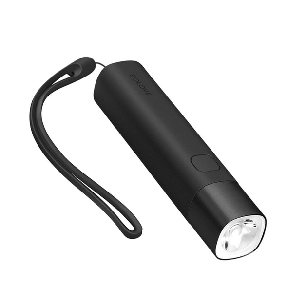 Ліхтарик з повербанком Xiaomi (OR) Solove X3 Portable Flashlight + Power Bank 3000mAh Black 