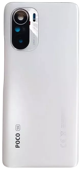 The back cover of the Xiaomi Poco F3 M2012K11AG case is white
