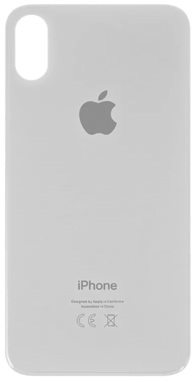 Задня панель корпусу для iPhone X, біла, не потрібно знімати скло камери, big hole