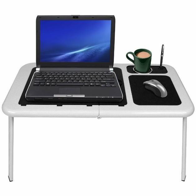A folding laptop table with E-Table LD-09 (10 pcs) fan