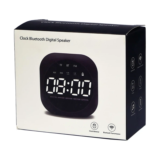 Desk clock-column WQ12 black