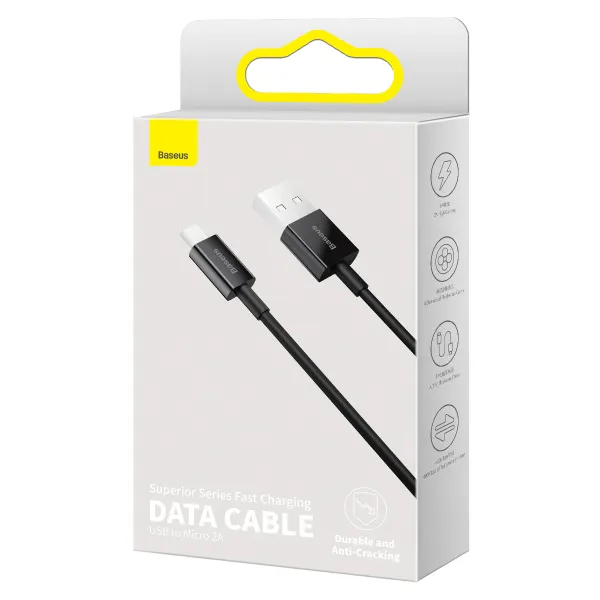 USB кабель Baseus Superior Series Fast Charging Data Cable USB to Micro 2A 2m / Black