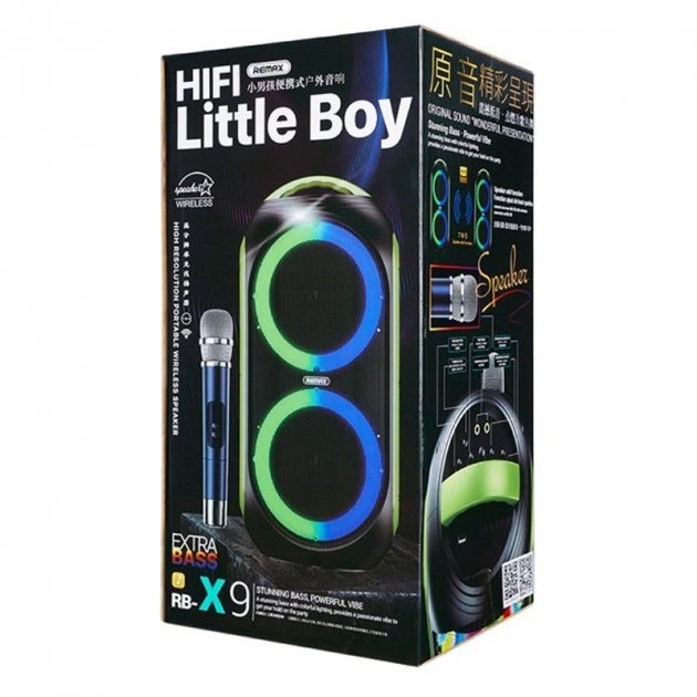 Колонка REMAX Little Boy Outdoor Wireless Speaker RB-X9/black