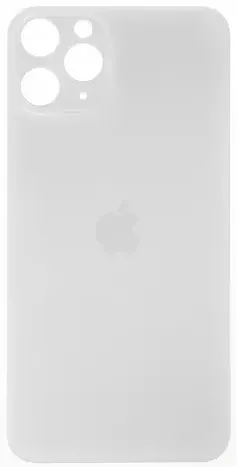 Задня панель корпусу для iPhone 11 Pro, срібляста, біла, не потрібно знімати скло камери, big hole, matte silver