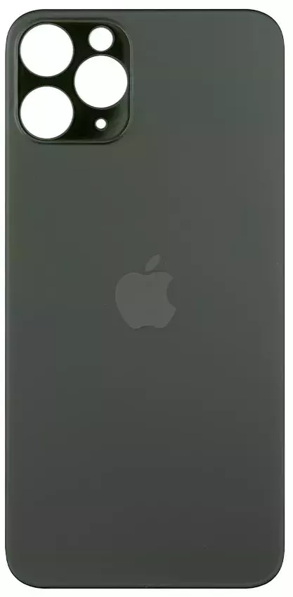 Задня панель корпусу для iPhone 11 Pro, зелена, не потрібно знімати скло камери, big hole, matte midnight green