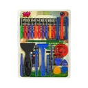 HH-026 tool set for disassembling iPhone, iPad, Mac (10 screwdrivers, 2 spatulas, 8 blades, 4 pick picks, suction cups)