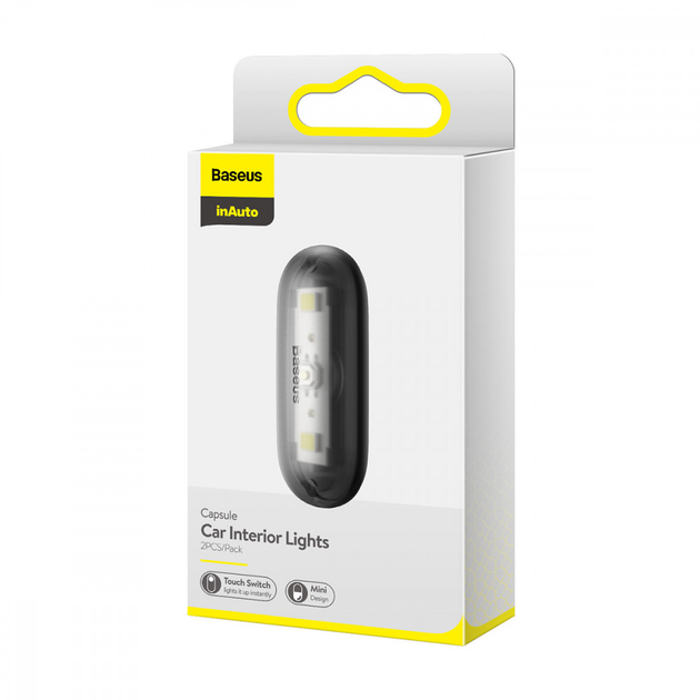 Лампа в машину Baseus Capsule Car Interior Lights (2шт) Black (DGXW-01) 