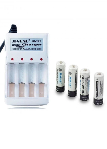 Charger with AA batteries (4 pcs) Jiabao Digital Charger JB-212
