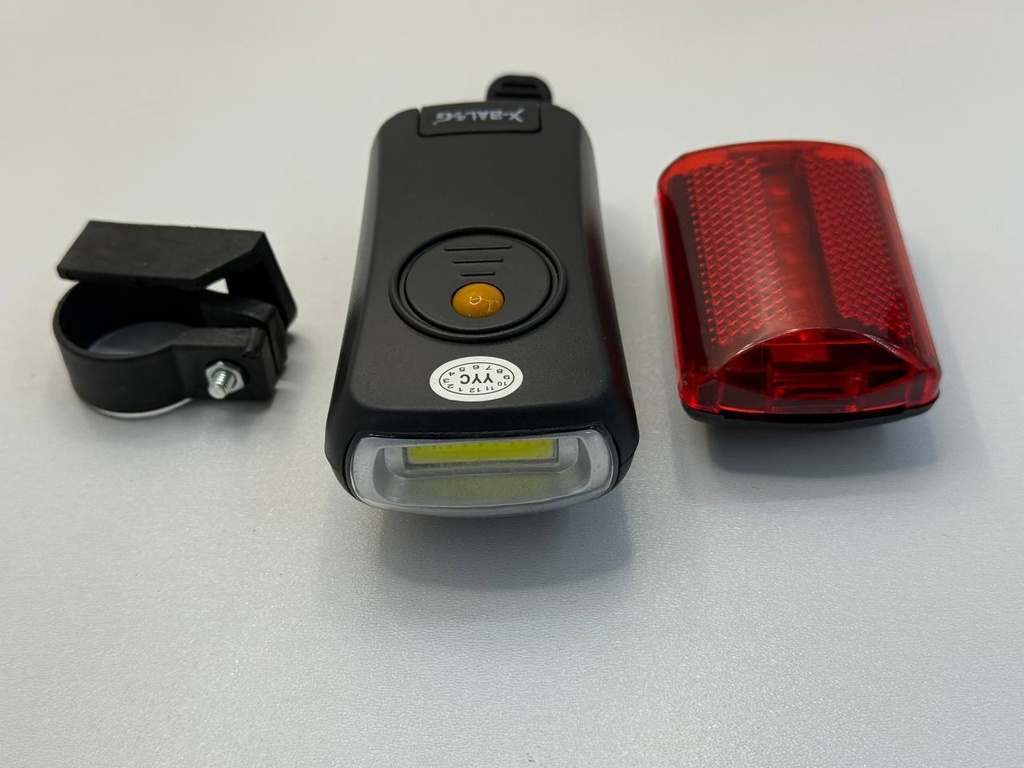 Bicycle light Bailong BL-908 (front and rear) Black (3607)