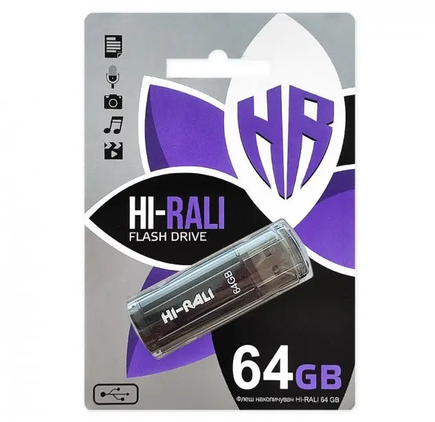 USB Flash Drive Hi-Rali Stark 64gb (Black)