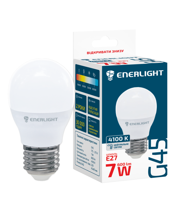 LED LED Enerlight G45 7W 4100k E27