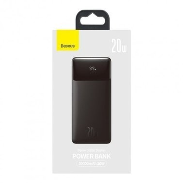 Павербанк Baseus Bipow Цифровий Дисплей Power Bank 30000MAH 20W  (Чорний)