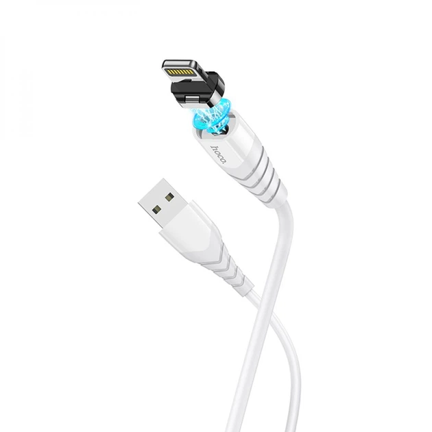 USB Cable HOCO X63 Racer magnetic for Lightning 2.4 A/1m. White