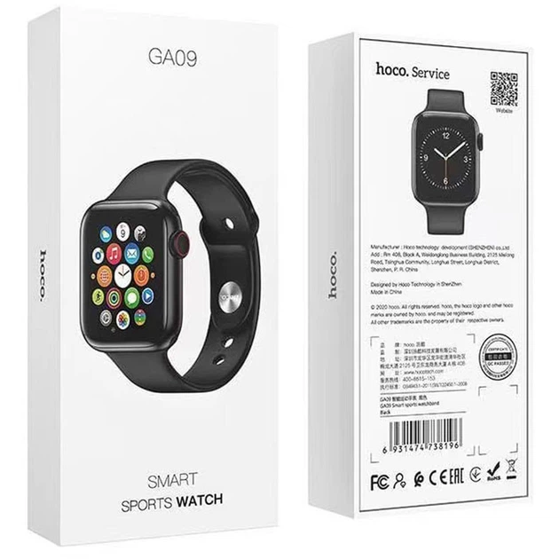 Hoco GA09 Bluetooth Call Smart Watch (Black)