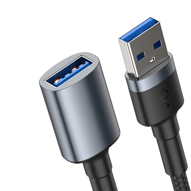 Cable Baseus cafule Cable USB3.0 Male To USB3.0 Female 2A 1m Dark gray