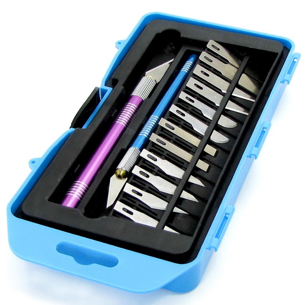 Scalpel set WLXY WL-9312AB (knife d = 8mm with blades 4 - 2pcs, 11 - 4pcs; knife d = 10mm with blades 2 - 2pcs, 21 - 2pcs)