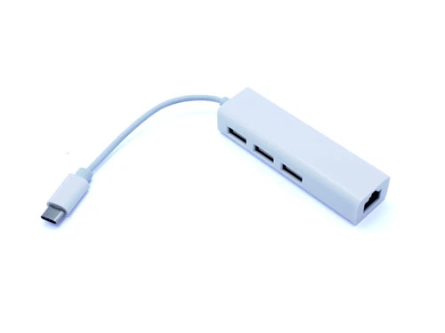 ХАБ KONTIX Type-C USB 3x 2.0 - RJ45 Ethernet LAN адаптер