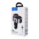 FM Модулятор Hoco FM Launcher E72 Alegria 30W (2xUSB + Type-C) (metal gray)
