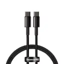 Cable Baseus Tungsten Gold Type-C to Type-C 100W (1m) (black)