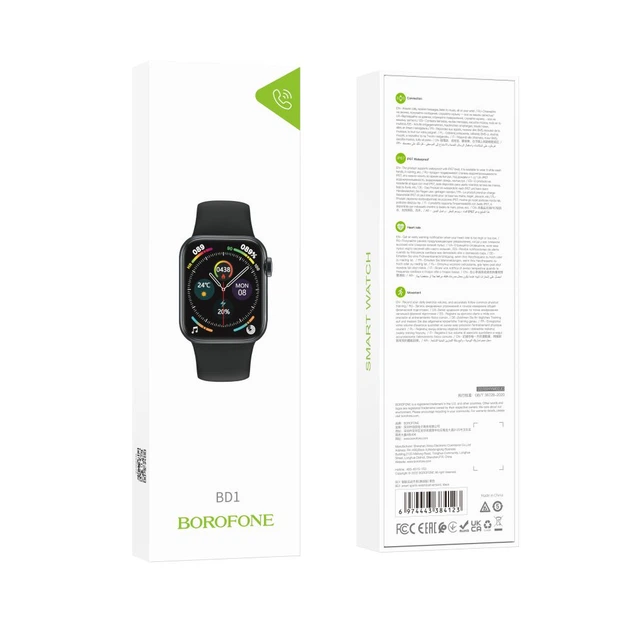 Borofone BD1 smart watch with call function black