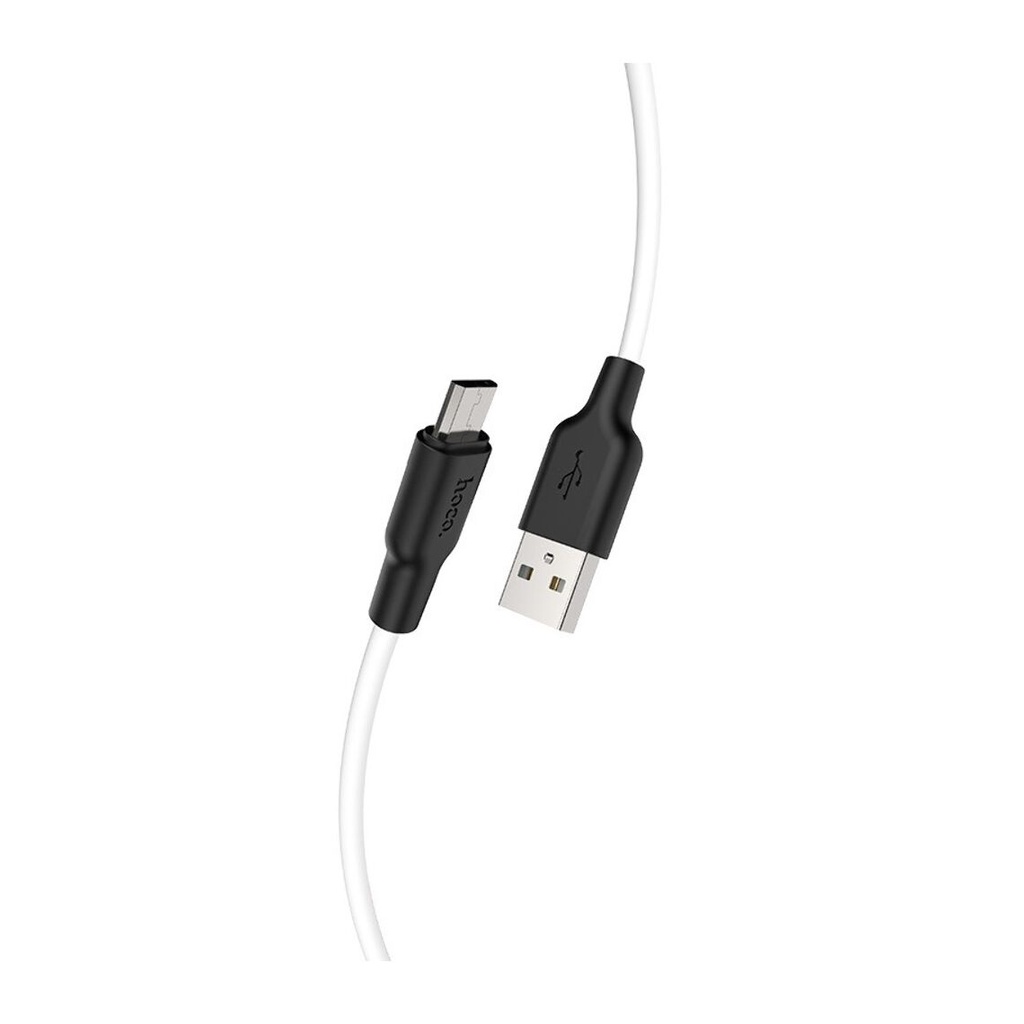 USB кабель Hoco X21 Plus Micro 2.4A 1m білий