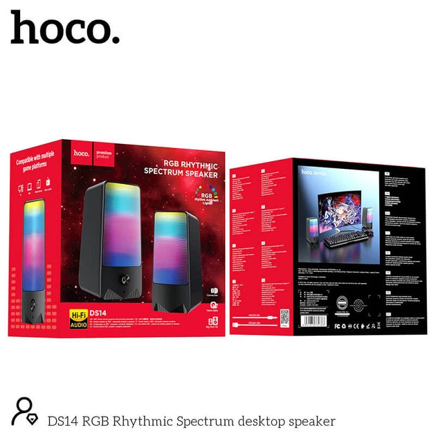 Портативна колонка HOCO DS14 RGB Rhythmic Spectrum desktop speaker/black