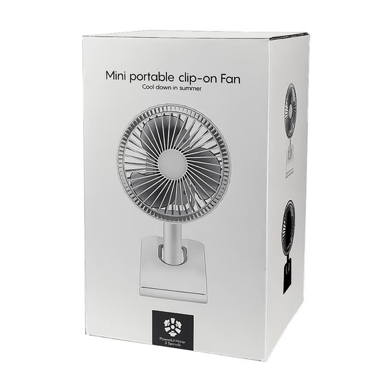 GXQC D607 desk fan with a clamp dark gray