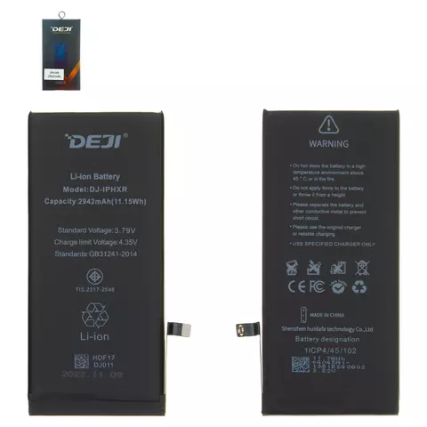 Deji Battery for Apple iPhone XR, Li-ion, 3.79 V, 2942 mAh,