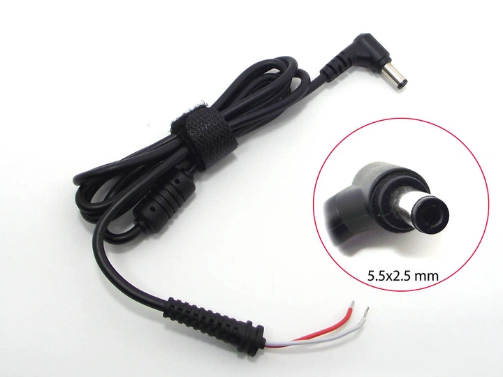 Кабель для ЗП ноутбука ASUS/Toshiba/Lenovo 5.5*2.5mm 30W-120W+ феритовий фільтр 