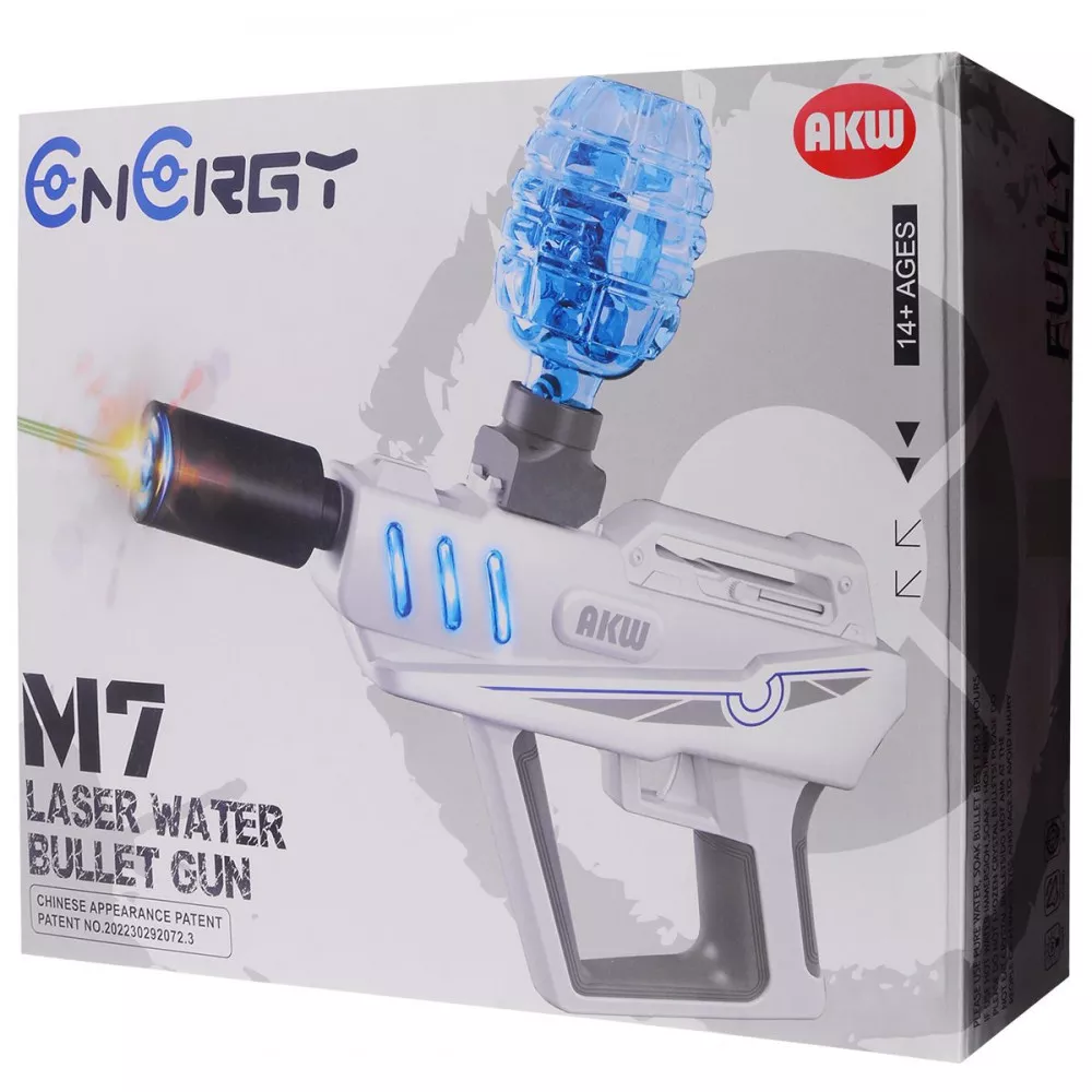 Водяний автомат із гідрогелевими кульками M7 Laser Water Bullet Gun (white)