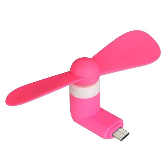 Microousb portable fan pink