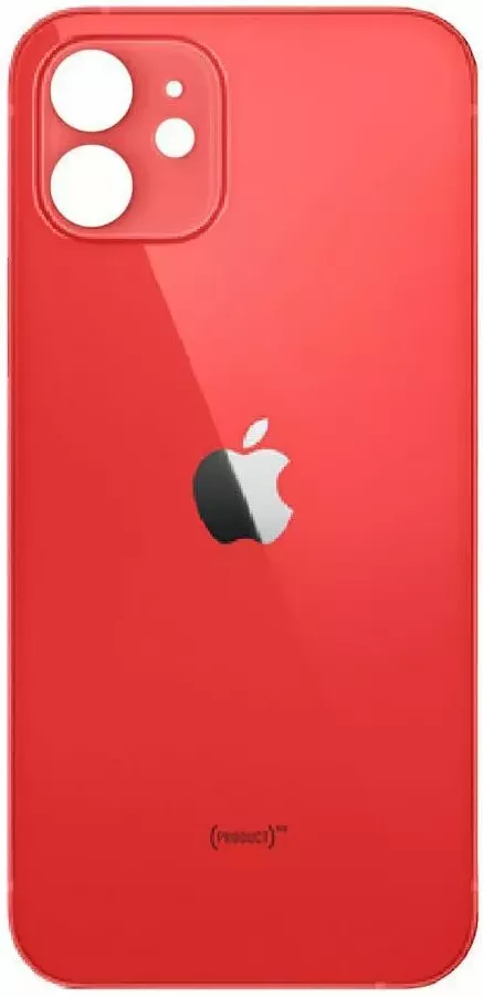 Задня кришка Apple iPhone 12, великий виріз під камеру, Red