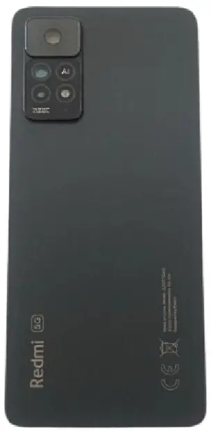 Заднє скло корпусу для Xiaomi Redmi Note 11 Pro Misterious Black (сіре)