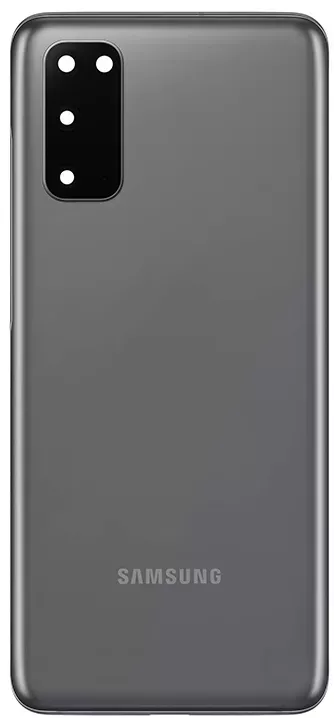 Back panel of the Samsung G980 Galaxy S20 case, gray, with camera glass, cosmic grey