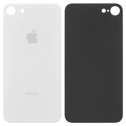 Back cover for iPhone 8, white, no need to remove the camera glass, big hole