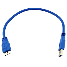 Cable Usb 3.0 AM to Micro-B for hard drives blue 0.3 m