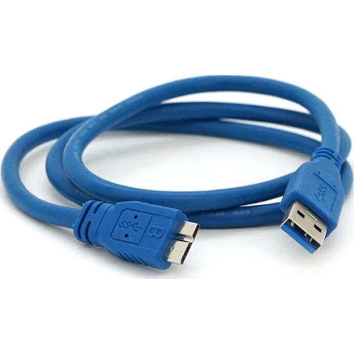 Usb 3.0 AM to Micro-B cable for hard drives blue 1.5m
