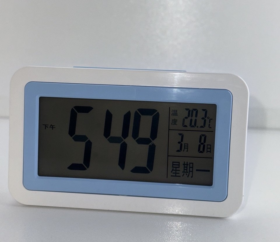 Desk Clock DS-6601 Temperature/Date (Blue)