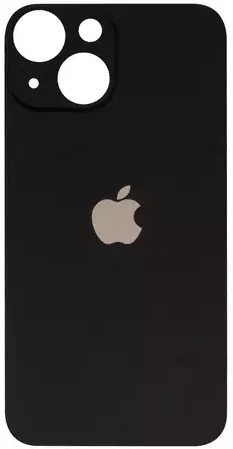 Back glass of the Apple iPhone 13 mini Midnight (black) (Big hole)