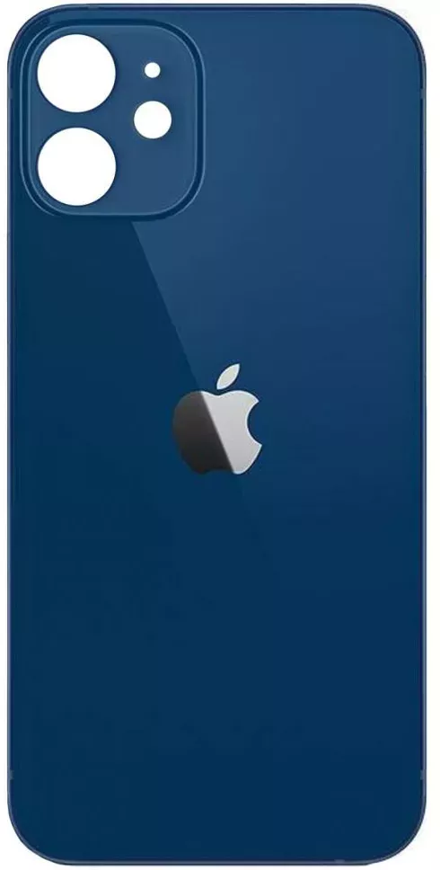 Back glass of the Apple iPhone 12 Mini Blue (Big hole)