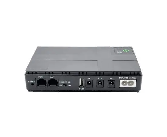 Джерело безперебійного живлення для мережевого обладнання DC1018P 12V/ 9V/ 5V 10000 mAh чорний