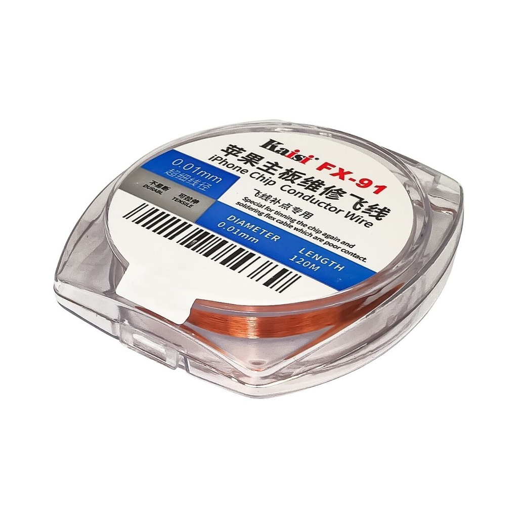 Дріт у котушці Kaisi FX-91 (для монтажу перемичок, D=0.01 mm, L=120 m)