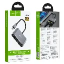 Мультиадаптер хаб Hoco HB29 2в1 Type-C to HDMI (F)/VGA (F) 0.15m