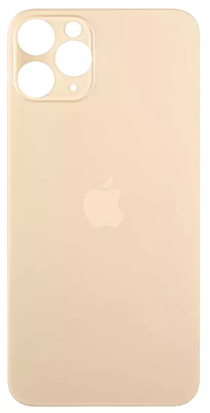 Заднє скло корпусу Apple iPhone 11 Pro Gold (золотисте) (Big hole) 