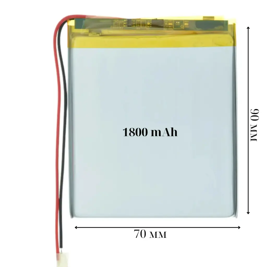 Акумулятор 307090P універсальний з контролером, 3 х 70 х 93 мм (1800 mAh)/ для планшета