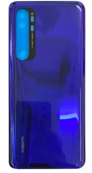 Back glass of the Xiaomi Mi Note 10 Lite Nebula Purple blue